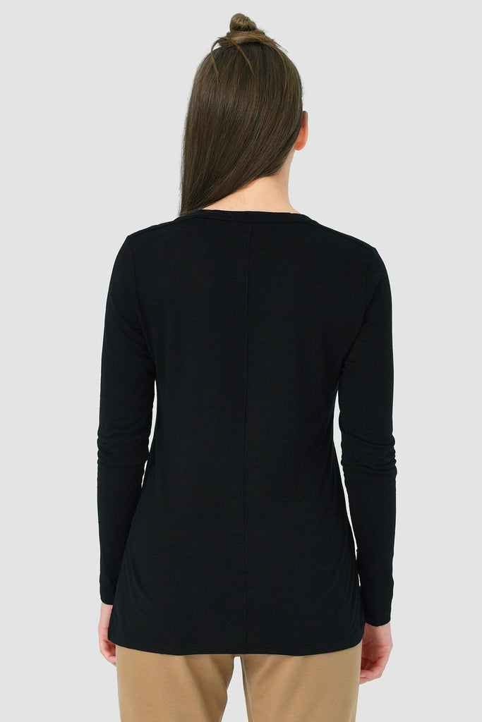 Basic Örme T-Shirt, V Yaka - Abungu
