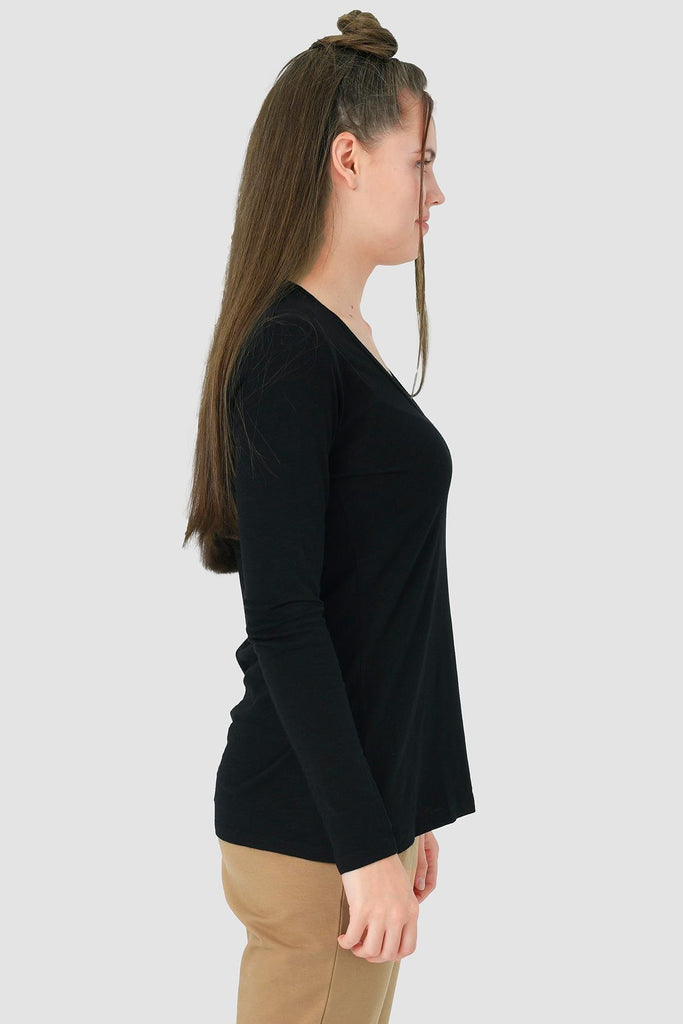 Basic Örme T-Shirt, V Yaka - Abungu