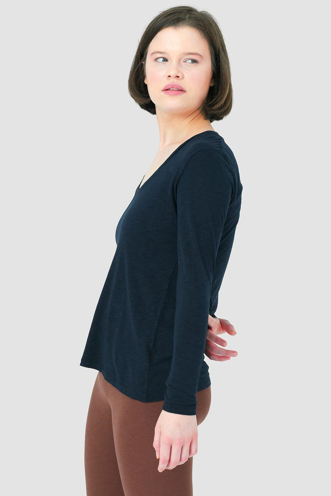 Basic Örme T-Shirt, V Yaka - Abungu