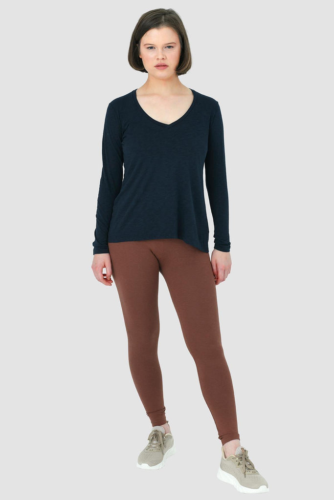 Basic Örme T-Shirt, V Yaka - Abungu