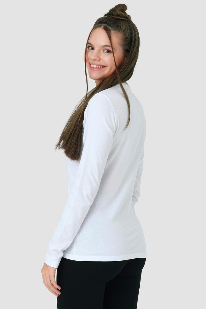 Organik Pamuk T-Shirt, Uzun Kollu Bisiklet Yaka - Acasia