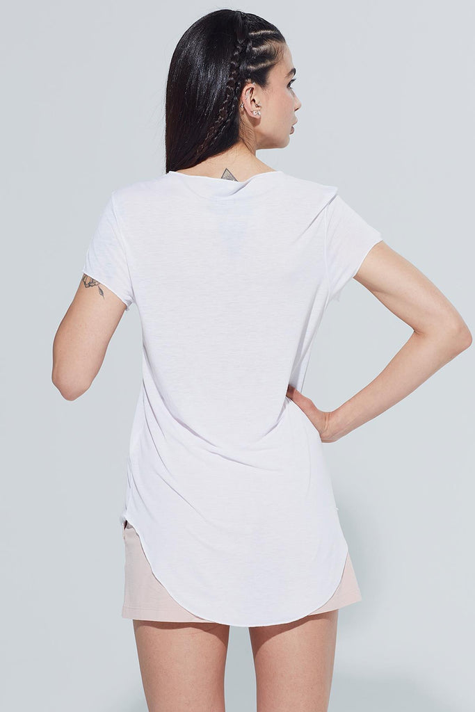 V Yaka Örme T-Shirt, Vorteks - Celesta