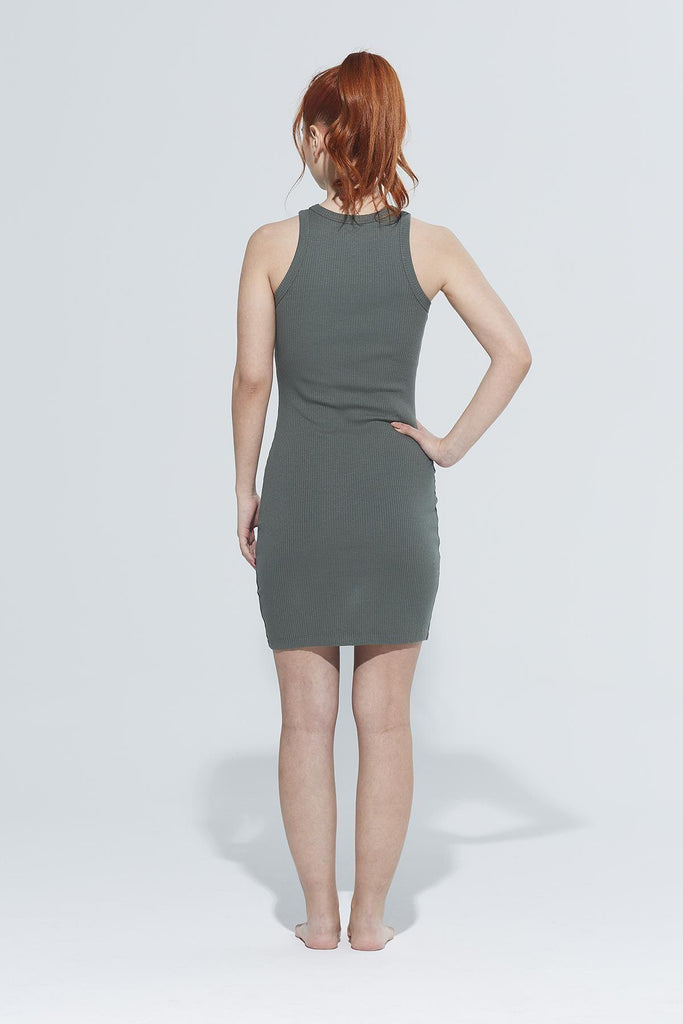 Ribanalı Örme Elbise, Halter Yaka Mini - Dakota