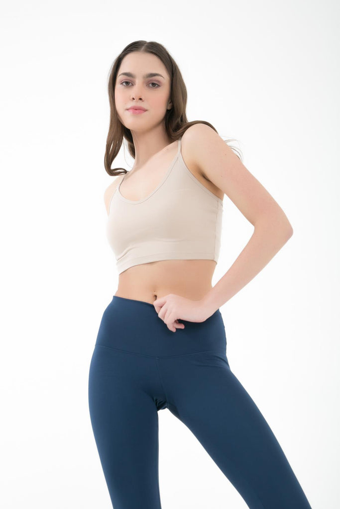 Örme Crop Body, Askılı V Yaka - Famiel