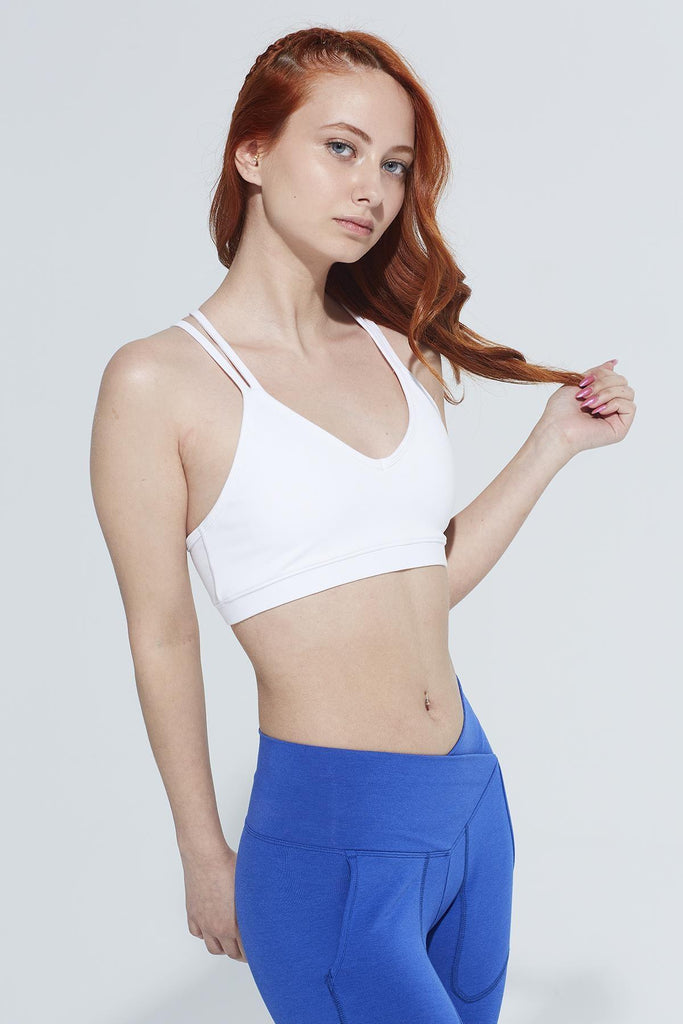 Organik Pamuk Sport Sütyeni Bra, Sırt Detaylı Toparlayıcı - Ginger