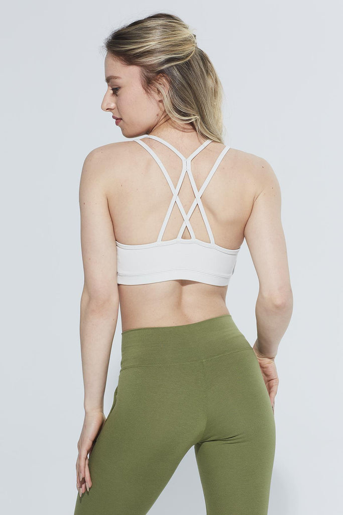 Organik Pamuk Sport Sütyeni Bra, Sırt Detaylı Toparlayıcı - Ginger
