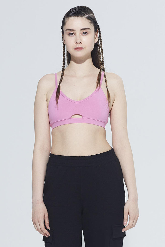 Organik Pamuk Spor Sütyeni Bra, Cut out Detaylı Askılı - Jadira