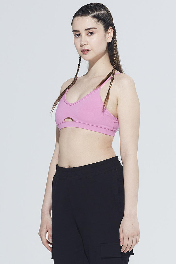 Organik Pamuk Spor Sütyeni Bra, Cut out Detaylı Askılı - Jadira