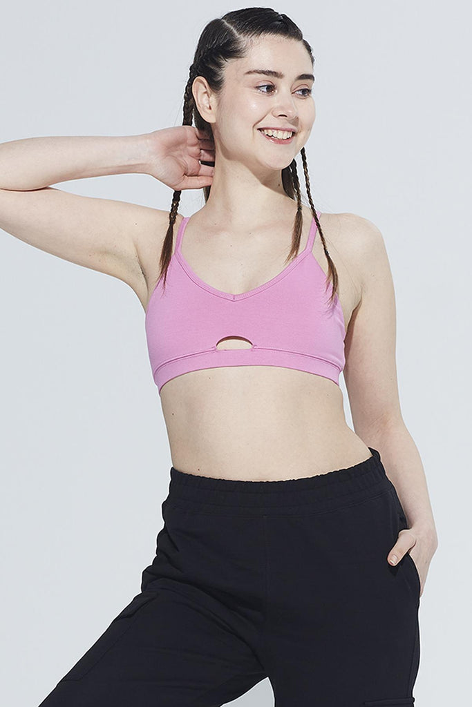 Organik Pamuk Spor Sütyeni Bra, Cut out Detaylı Askılı - Jadira