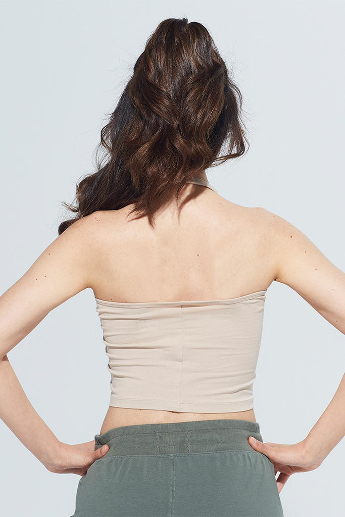 Örme Crop Body, Boyundan Bağlamalı - Lotus