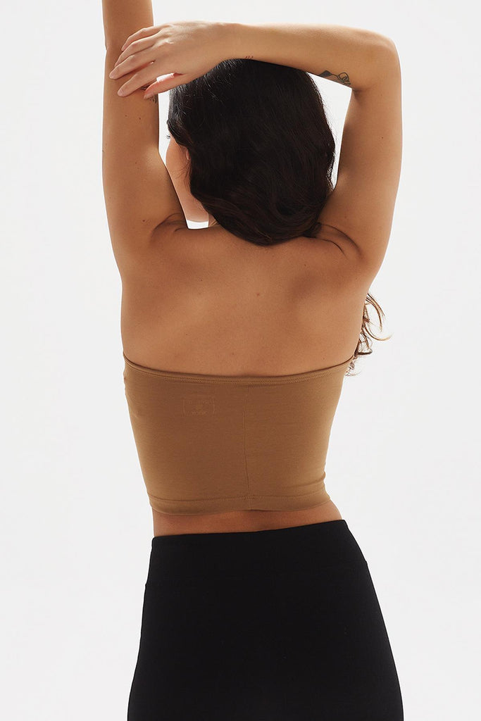 Örme Crop Body, Boyundan Bağlamalı - Lotus