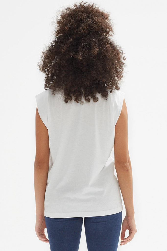 Organik Pamuk T-Shirt, Vatkalı Basic - Moon