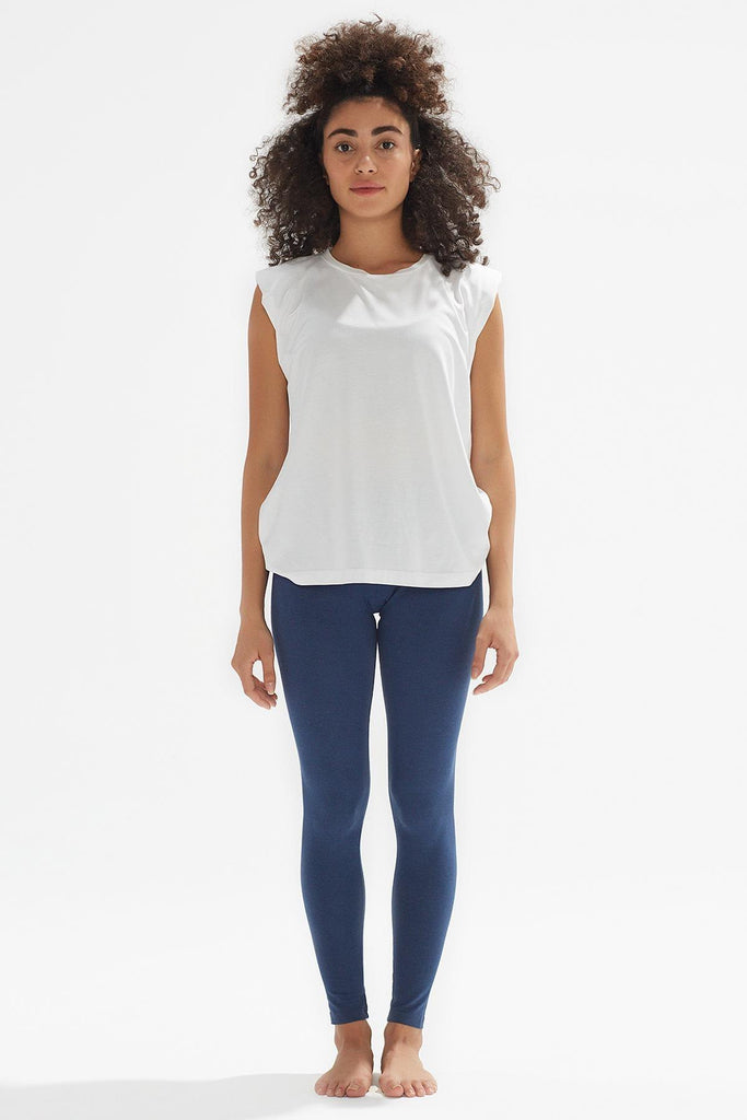 Organik Pamuk T-Shirt, Vatkalı Basic - Moon