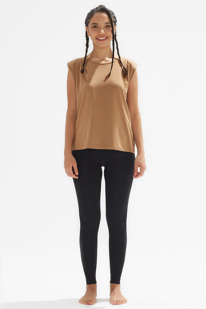 Organik Pamuk T-Shirt, Vatkalı Basic - Moon