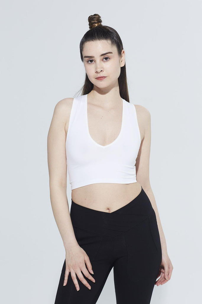 Organik Pamuk Örme Body, V Yaka - Olivia