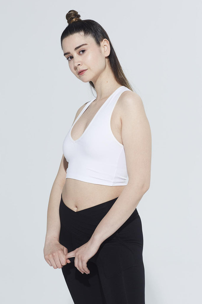 Organik Pamuk Örme Body, V Yaka - Olivia