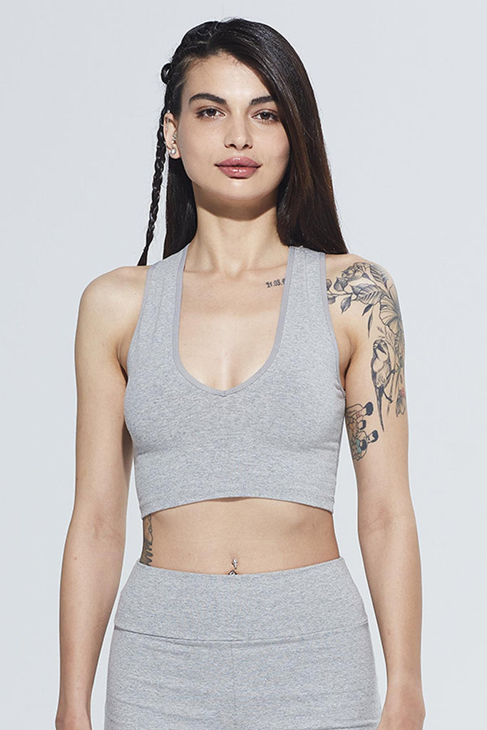 Organik Pamuk Örme Body, V Yaka - Olivia