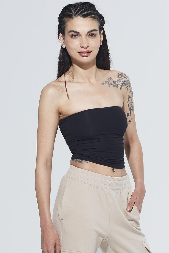 Organik Pamuk Örme Body, Straplez - Pixie