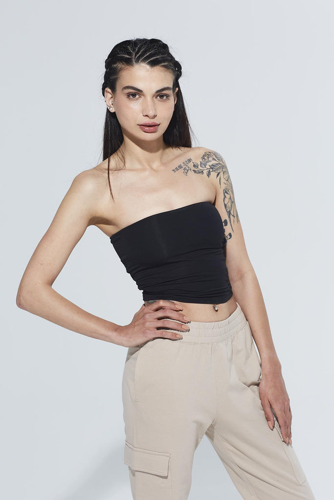Organik Pamuk Örme Body, Straplez - Pixie