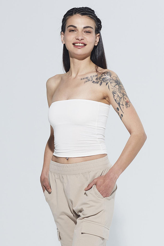 Organik Pamuk Örme Body, Straplez - Pixie