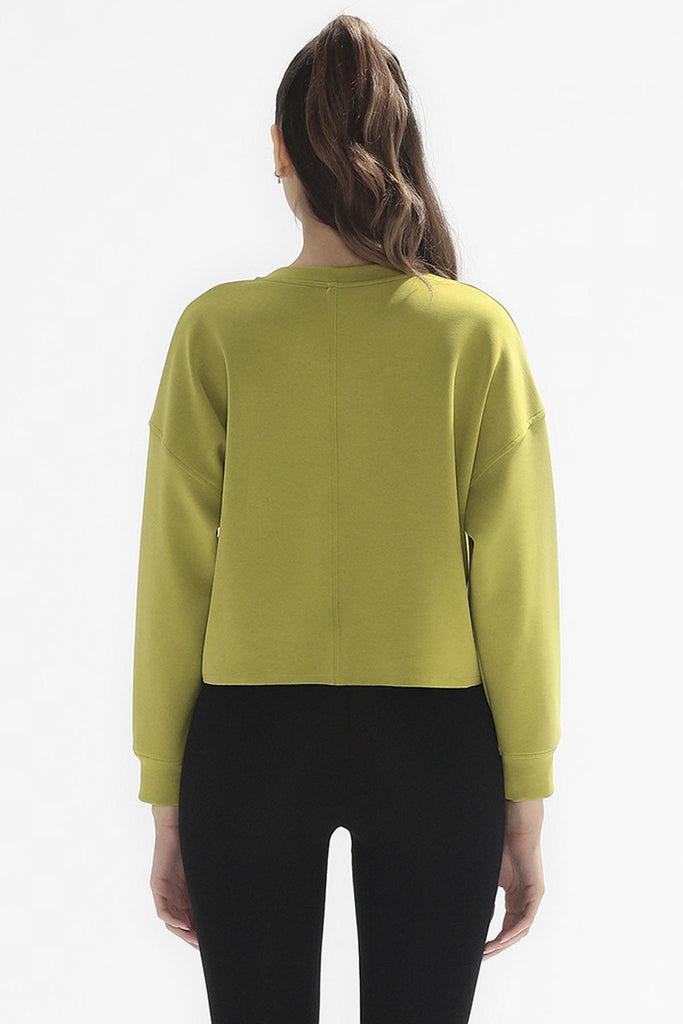 Örme Crop Sweatshirt, Bisiklet Yaka - Poe