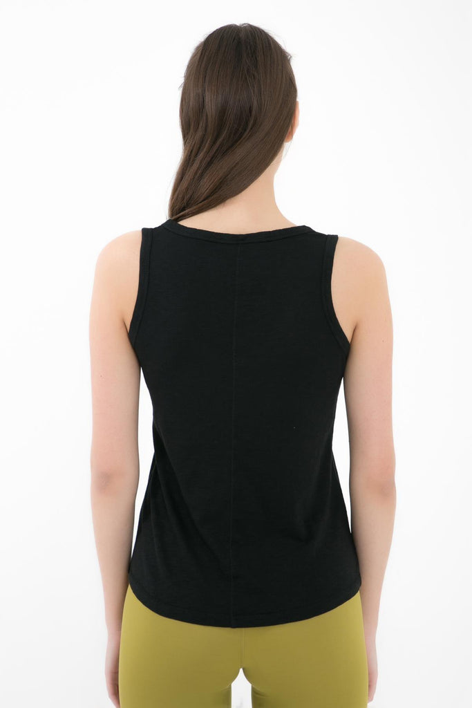 Örme T-Shirt, V Yaka Kolsuz - Rochel