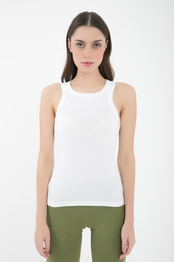 Fitilli Örme Body, Halter Yaka - Valoel