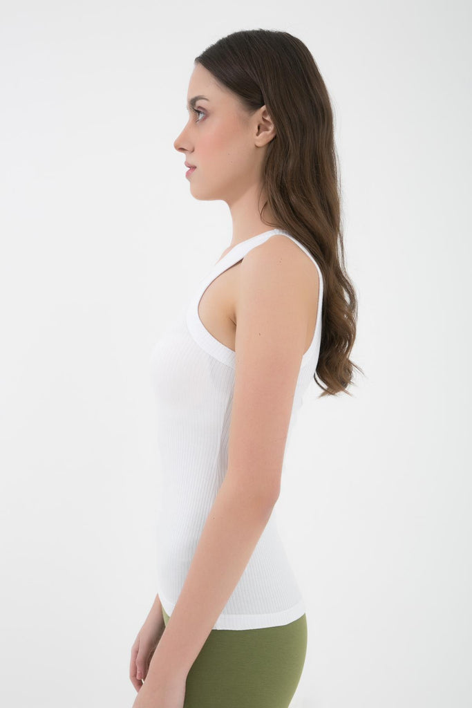 Fitilli Örme Body, Halter Yaka - Valoel