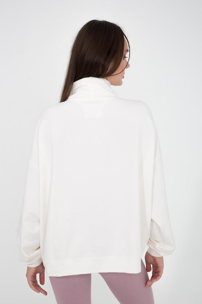 Basic İnce Sweatshirt, Dik Yaka - Vassago