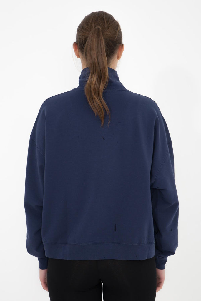 Basic İnce Sweatshirt, Dik Yaka - Vassago