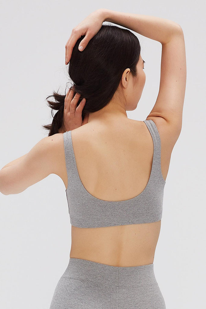 Organik Pamuk Spor Sütyeni Bra, Toparlayıcı - Violet