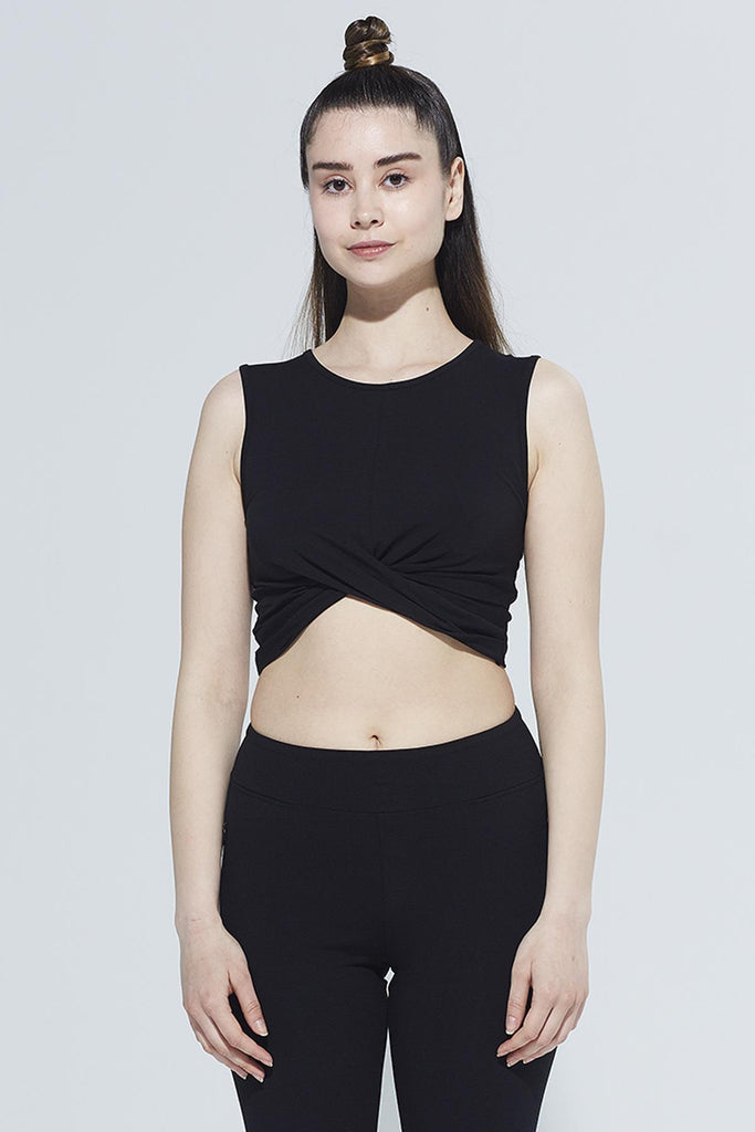 Kruvaze Crop Body, Bisiklet Yaka - Zoe