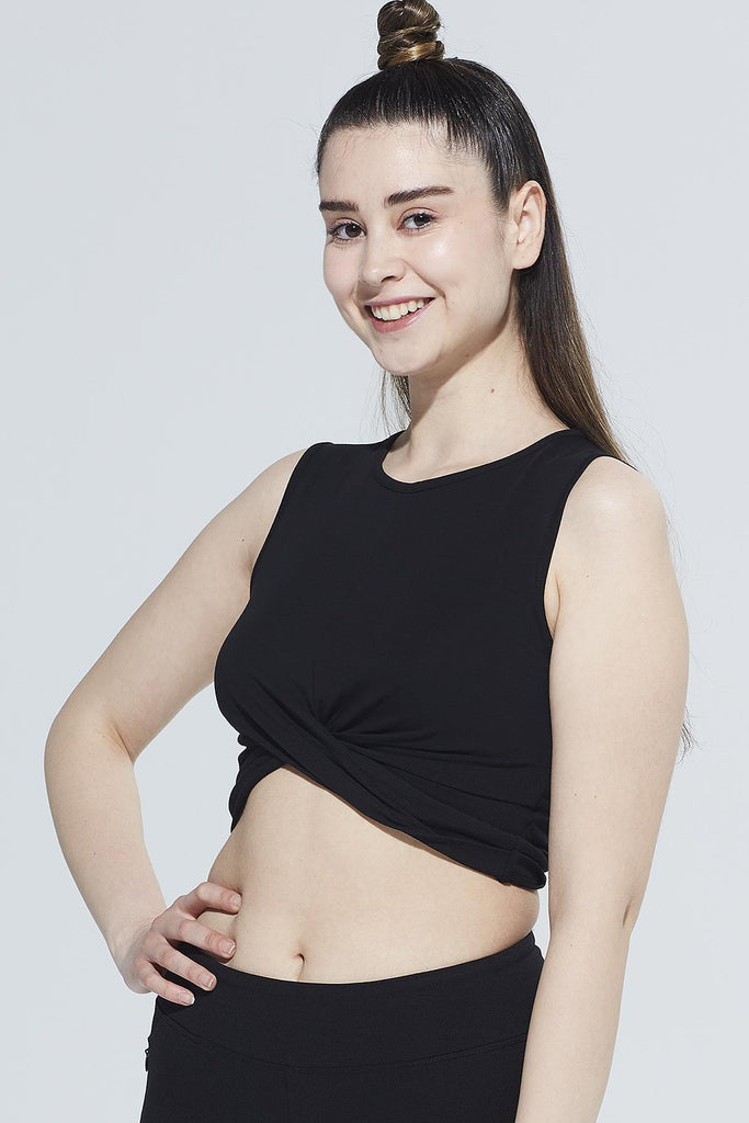 Kruvaze Crop Body, Bisiklet Yaka - Zoe