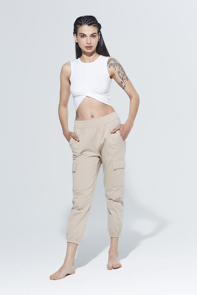Kruvaze Crop Body, Bisiklet Yaka - Zoe