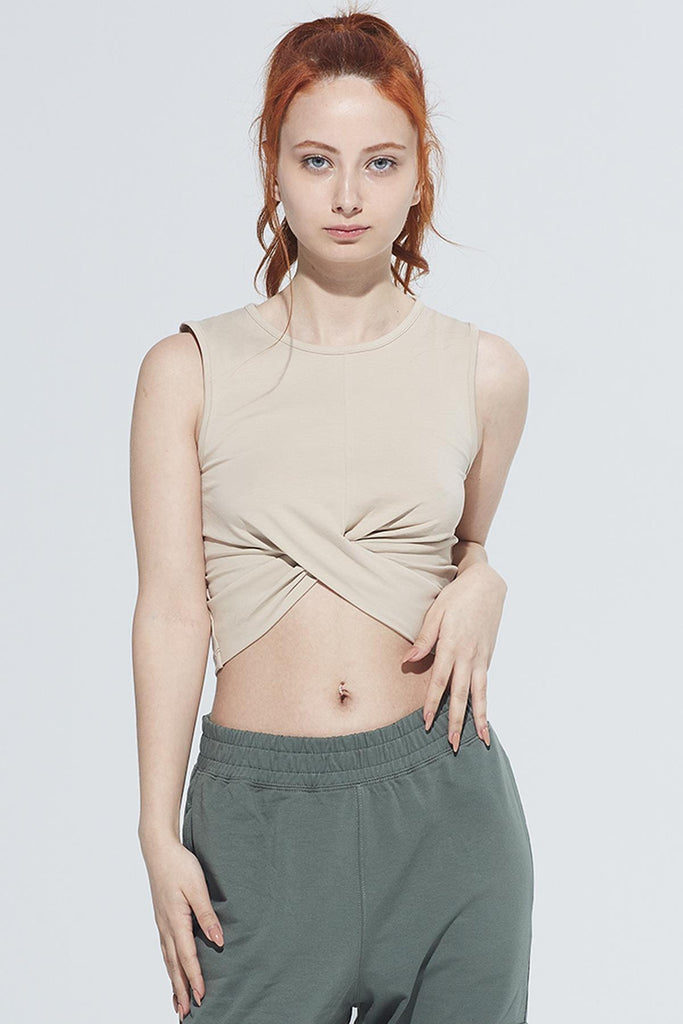 Kruvaze Crop Body, Bisiklet Yaka - Zoe