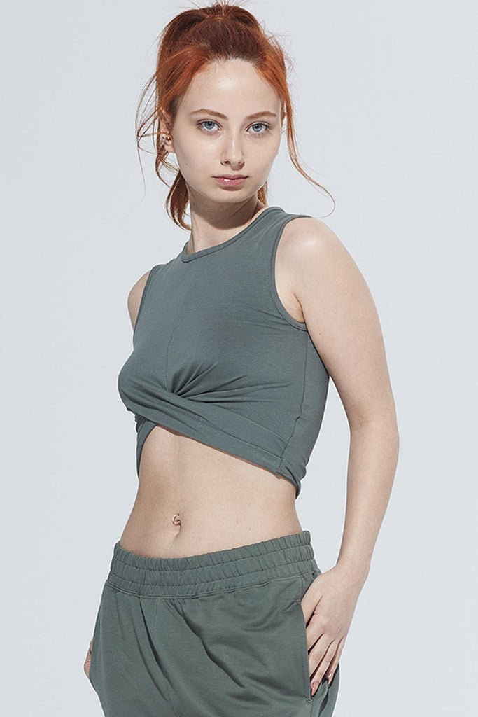 Kruvaze Crop Body, Bisiklet Yaka - Zoe