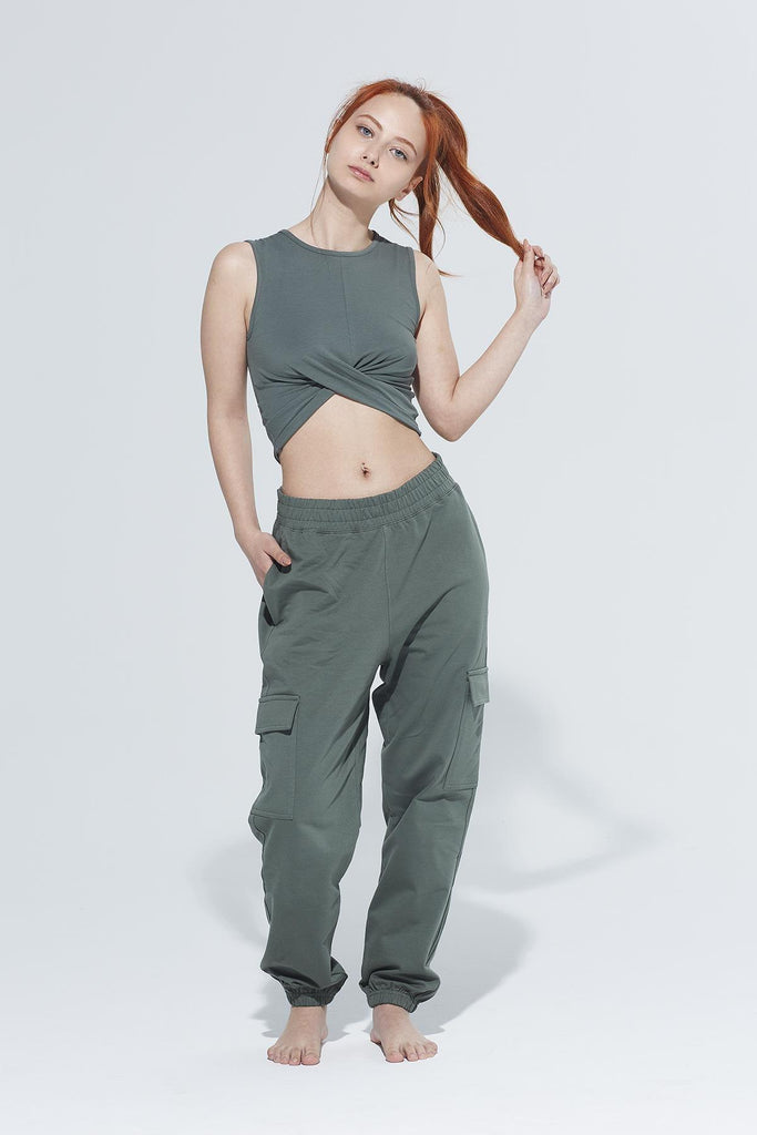 Kruvaze Crop Body, Bisiklet Yaka - Zoe
