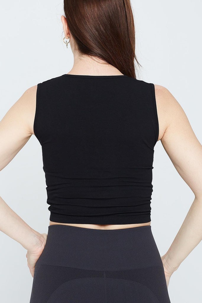 Kruvaze Crop Body, Bisiklet Yaka - Zoe